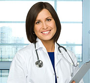 female doctor with clipboard